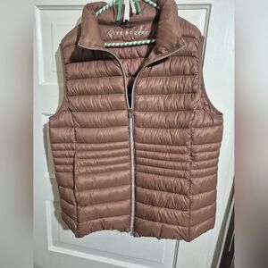 Point Zero Dusty Rose Brown Ultra Light Quilted Vest